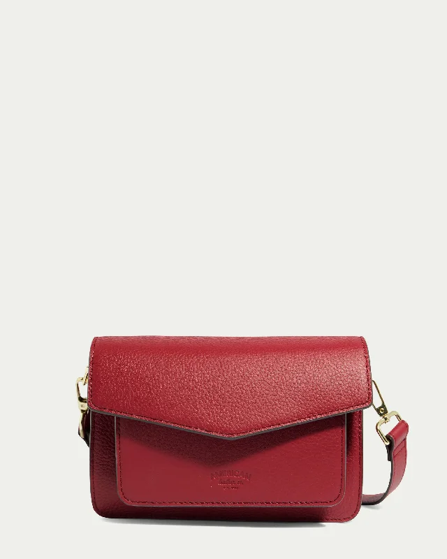 Handle bags with contrast stitching for detail -Troy Acordian Crossbody