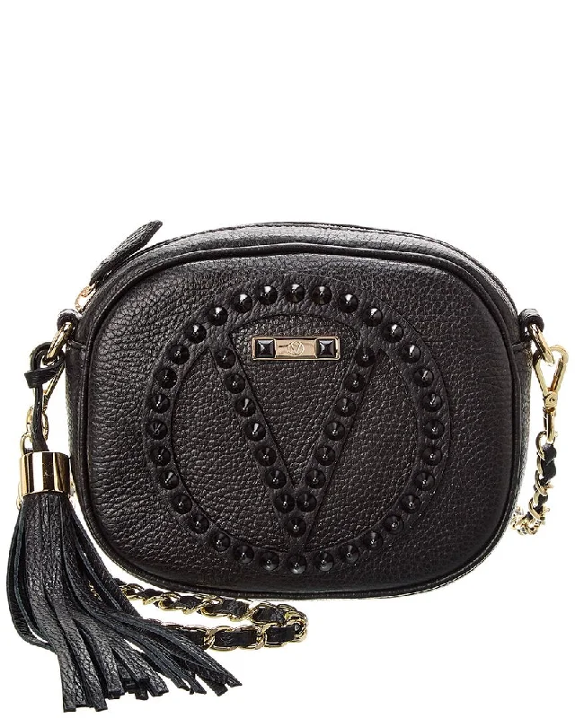 Handle bags with vegan suede for softness -Valentino by Mario Valentino Nina Rock Leather Crossbody