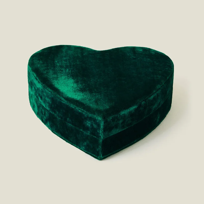 Handle bags with bold checks for trend -Velvet Heart Jewellery Box Teal